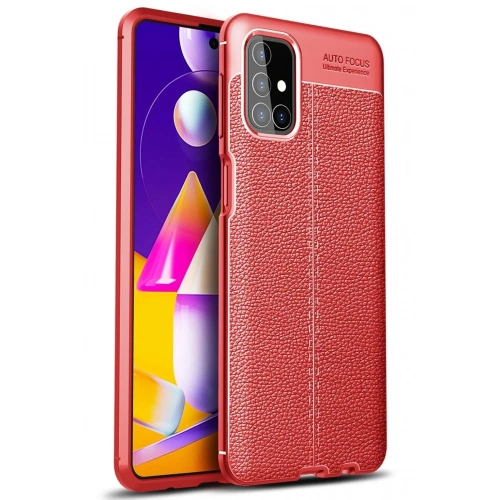 Mey İthalat®  Samsung Galaxy M31S Kılıf Auto Focus Kapak - Kırmızı
