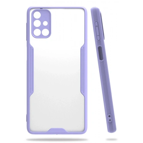 Mey İthalat®  Samsung Galaxy M31S Kılıf Platin Silikon - Lila