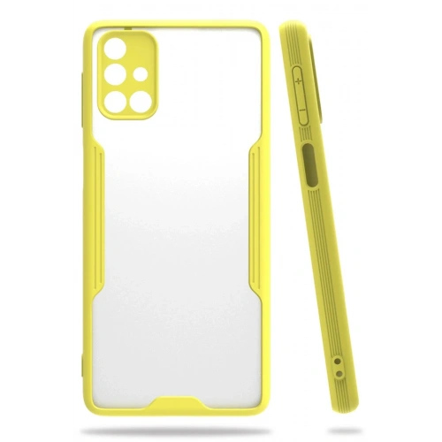 Mey İthalat®  Samsung Galaxy M31S Kılıf Platin Silikon - Sarı