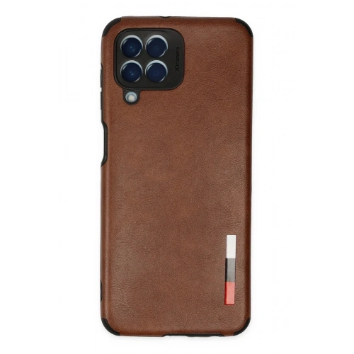 Mey İthalat®  Samsung Galaxy M33 Kılıf Loop Deri Silikon - Kahverengi