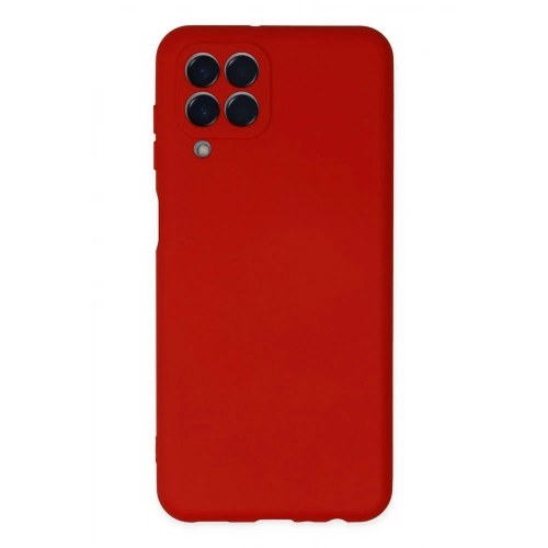 Mey İthalat®  Samsung Galaxy M33 Kılıf Nano içi Kadife Silikon - Kırmızı