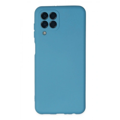 Mey İthalat®  Samsung Galaxy M33 Kılıf Nano içi Kadife Silikon - Mavi