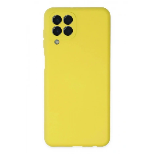 Mey İthalat®  Samsung Galaxy M33 Kılıf Nano içi Kadife Silikon - Sarı
