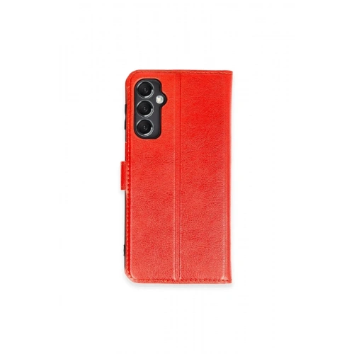 Mey İthalat®  Samsung Galaxy M34 5G Kılıf Trend S Plus Kapaklı Kılıf - Kırmızı