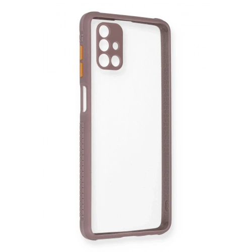 Mey İthalat®  Samsung Galaxy M51 Kılıf Miami Şeffaf Silikon - Açık Mor