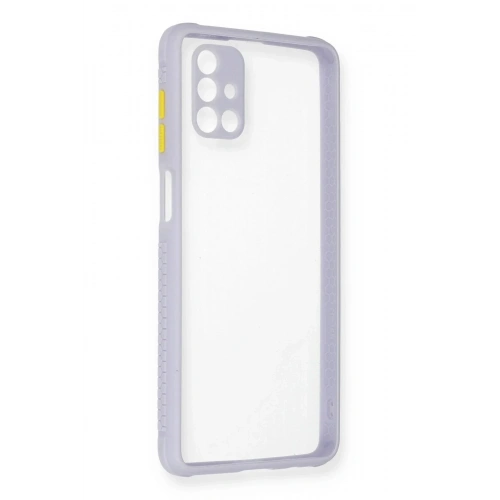 Mey İthalat®  Samsung Galaxy M51 Kılıf Miami Şeffaf Silikon - Lila