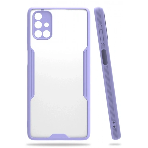Mey İthalat®  Samsung Galaxy M51 Kılıf Platin Silikon - Lila