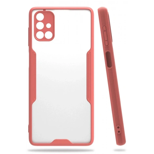 Mey İthalat®  Samsung Galaxy M51 Kılıf Platin Silikon - Pembe