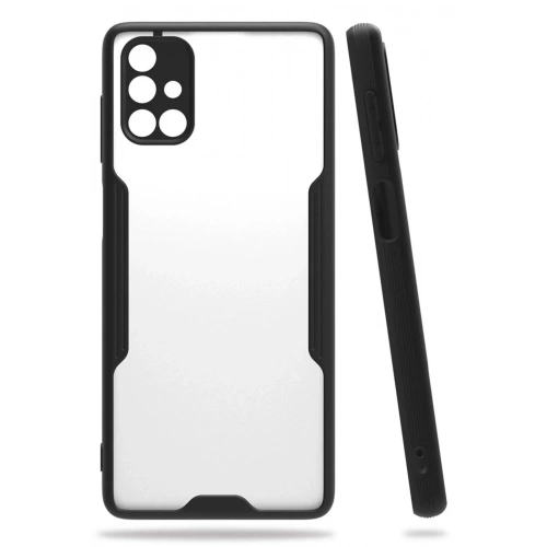 Mey İthalat®  Samsung Galaxy M51 Kılıf Platin Silikon - Siyah