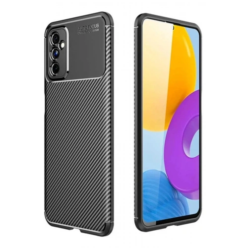 Mey İthalat®  Samsung Galaxy M52 5G Kılıf Auto Focus Karbon Kapak - Siyah