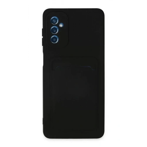 Mey İthalat®  Samsung Galaxy M52 5G Kılıf Kelvin Kartvizitli Silikon - Siyah