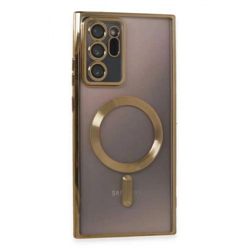 Mey İthalat®  Samsung Galaxy Note 20 Ultra Kılıf Kross Magneticsafe Kapak - Gold