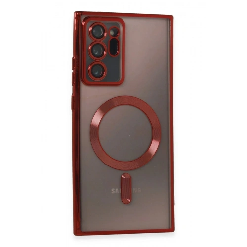Mey İthalat®  Samsung Galaxy Note 20 Ultra Kılıf Kross Magneticsafe Kapak - Kırmızı