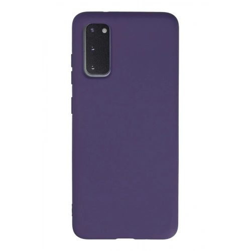 Mey İthalat®  Samsung Galaxy S20 Kılıf Nano içi Kadife Silikon - Mor
