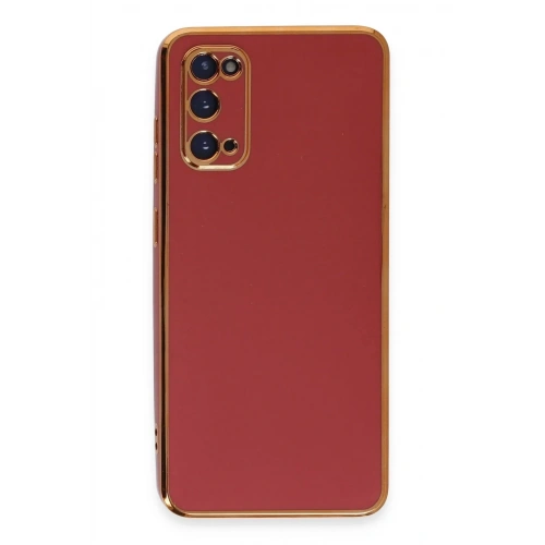 Mey İthalat®  Samsung Galaxy S20 Kılıf Volet Silikon - Kırmızı