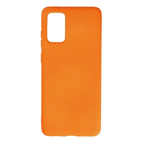 Mey İthalat®  Samsung Galaxy S20 Plus Kılıf Nano içi Kadife Silikon - Turuncu