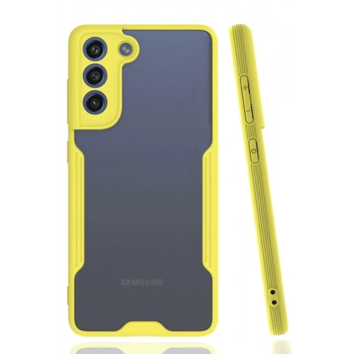 Mey İthalat®  Samsung Galaxy S21 FE Kılıf Platin Silikon - Sarı