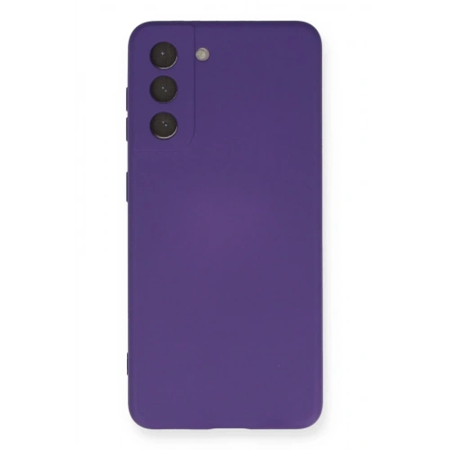 Mey İthalat®  Samsung Galaxy S21 Kılıf Nano içi Kadife Silikon - Mor