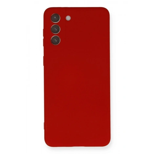 Mey İthalat®  Samsung Galaxy S21 Plus Kılıf Nano içi Kadife Silikon - Kırmızı