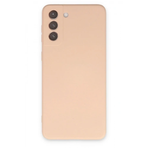 Mey İthalat®  Samsung Galaxy S21 Plus Kılıf Nano içi Kadife Silikon - Pudra