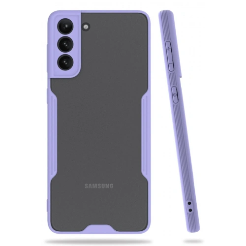 Mey İthalat®  Samsung Galaxy S21 Plus Kılıf Platin Silikon - Lila