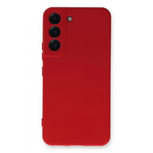 Mey İthalat®  Samsung Galaxy S22 Plus Kılıf Nano içi Kadife Silikon - Kırmızı