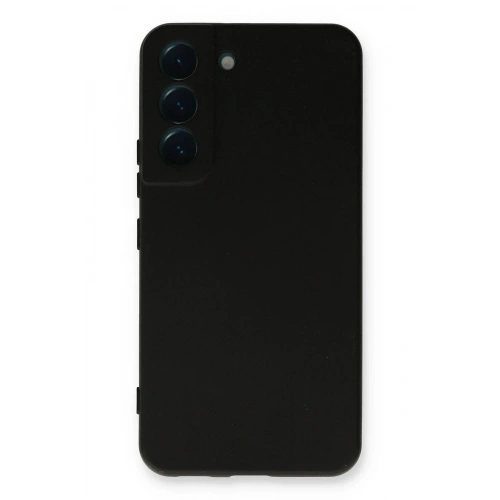 Mey İthalat®  Samsung Galaxy S22 Plus Kılıf Nano içi Kadife Silikon - Siyah