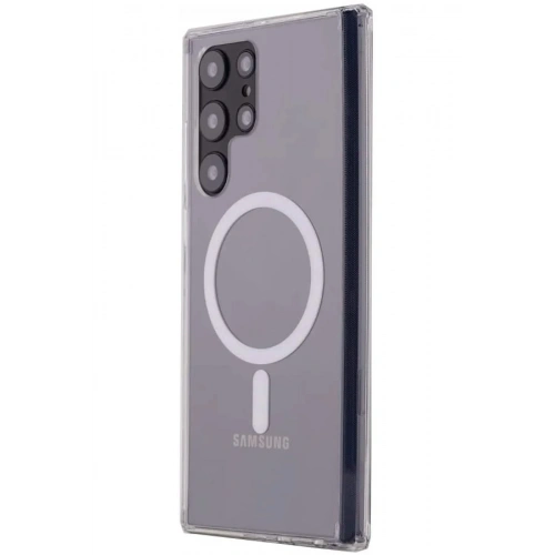 Mey İthalat®  Samsung Galaxy S22 Ultra Kılıf Magneticsafe Şeffaf Silikon - Şeffaf