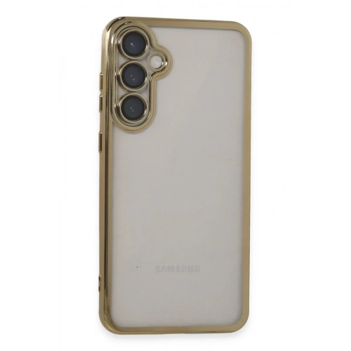 Mey İthalat®  Samsung Galaxy S23 FE Kılıf  Lensli Silikon - Gold