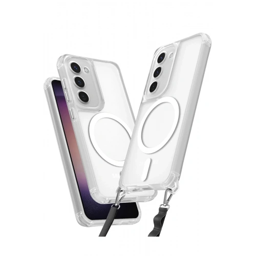 Mey İthalat®  Samsung Galaxy S23 Kılıf Enka Magsafe Silikon Kılıf - Şeffaf