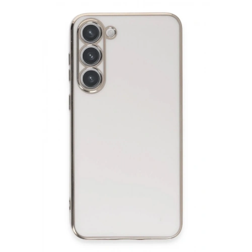 Mey İthalat®  Samsung Galaxy S23 Kılıf Volet Silikon - Beyaz