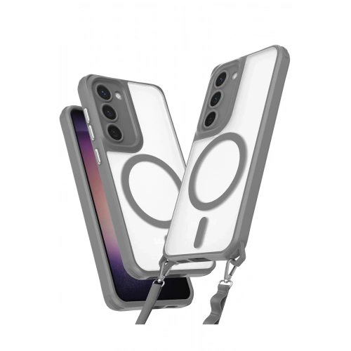 Mey İthalat®  Samsung Galaxy S23 Plus Kılıf Enka Magsafe Silikon Kılıf - Titan Gri