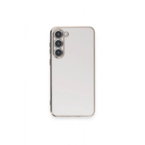 Mey İthalat®  Samsung Galaxy S23 Plus Kılıf Volet Silikon - Beyaz