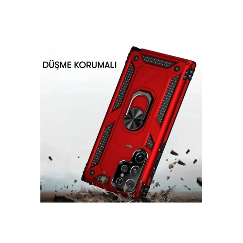 Mey İthalat®  Samsung Galaxy S23 Ultra Kılıf Sofya Yüzüklü Silikon Kapak - Gold