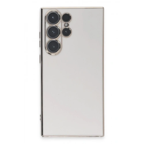 Mey İthalat®  Samsung Galaxy S23 Ultra Kılıf Volet Silikon - Beyaz