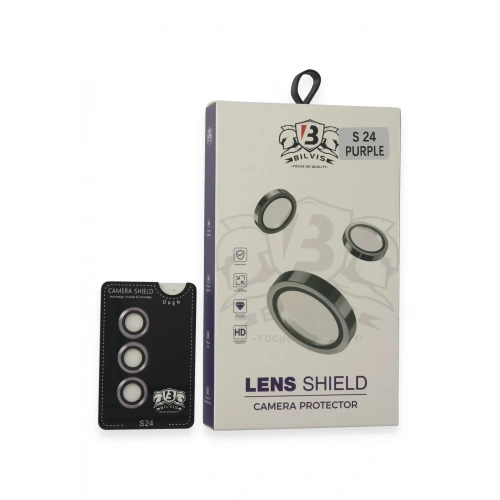 Mey İthalat®  Samsung Galaxy S24 Bilvis Titan Kamera Lens - Derin Mor