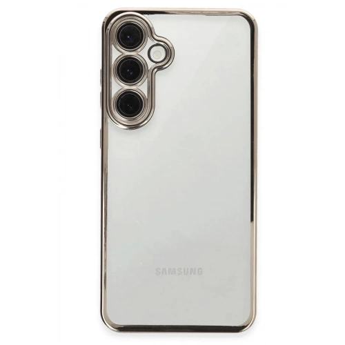 Mey İthalat®  Samsung Galaxy S24 FE Kılıf  Lensli Silikon - Titanyum Gri