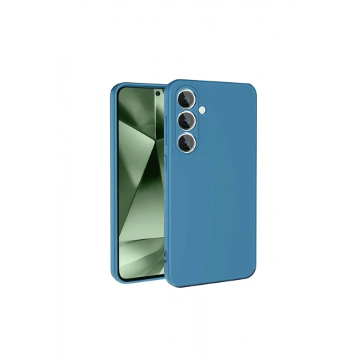 Mey İthalat®  Samsung Galaxy S24 FE Kılıf Nano içi Kadife Silikon - Mavi