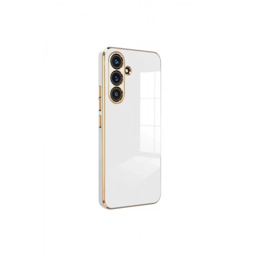 Mey İthalat®  Samsung Galaxy S24 FE Kılıf Volet Silikon - Beyaz