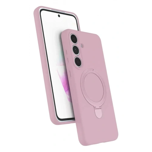 Mey İthalat®  Samsung Galaxy S24 FE Regal Magsafe Standlı Kapak - Açık Pembe