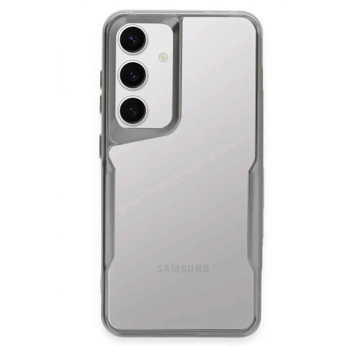 Mey İthalat®  Samsung Galaxy S24 Kılıf Boyi Silikon Kapak - Gümüş