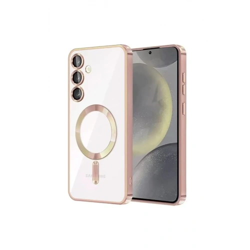 Mey İthalat®  Samsung Galaxy S24 Kılıf Kross Magneticsafe Kapak - Rose