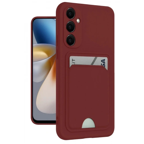 Mey İthalat®  Samsung Galaxy S24 Plus Kelvin Kartvizitli Silikon - Bordo
