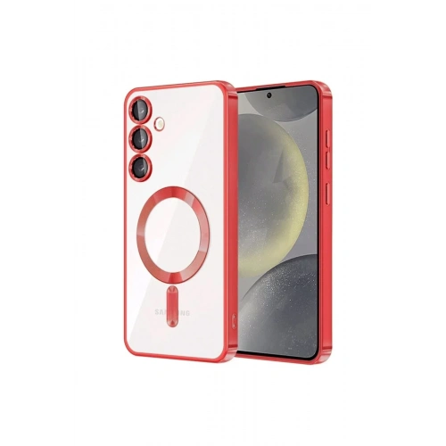Mey İthalat®  Samsung Galaxy S24 Plus Kılıf Kross Magneticsafe Kapak - Kırmızı