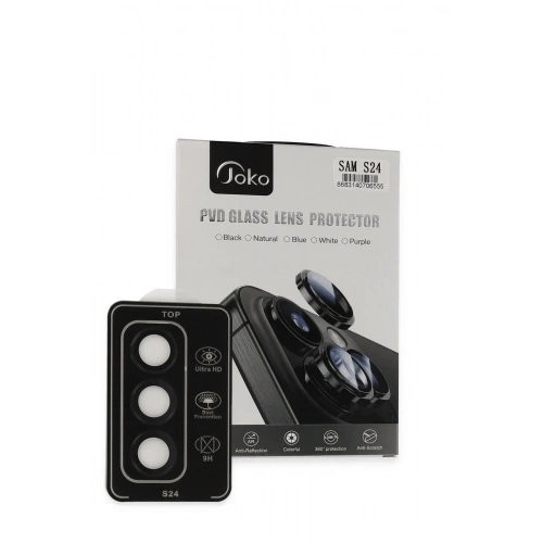 Mey İthalat®  Samsung Galaxy S24 PVD Metal Kamera Lens - Siyah