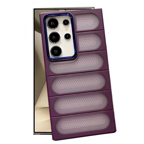 Mey İthalat®  Samsung Galaxy S24 Ultra Kılıf Airmax Silikon Kapak - Derin Mor