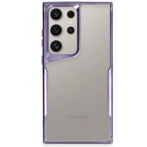 Mey İthalat®  Samsung Galaxy S24 Ultra Kılıf Boyi Silikon Kapak - Derin Mor