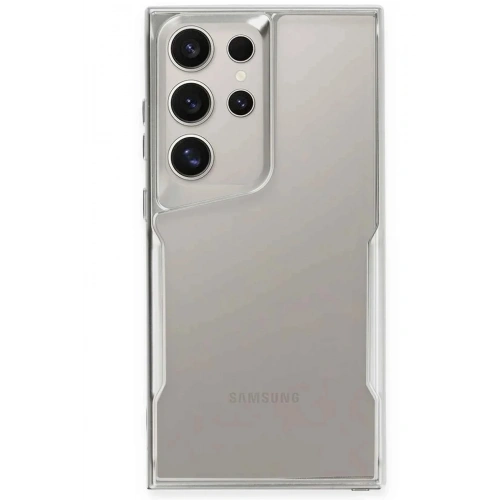 Mey İthalat®  Samsung Galaxy S24 Ultra Kılıf Boyi Silikon Kapak - Gümüş