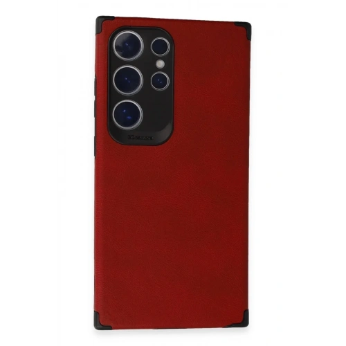 Mey İthalat®  Samsung Galaxy S24 Ultra Kılıf Loop Deri Silikon - Kırmızı