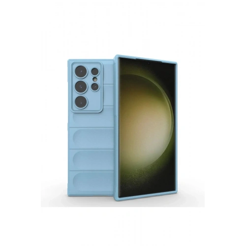 Mey İthalat®  Samsung Galaxy S24 Ultra Kılıf Optimum Silikon - Sky Blue